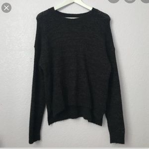 Brandy Melville Black Cozy Crewneck Sweater
